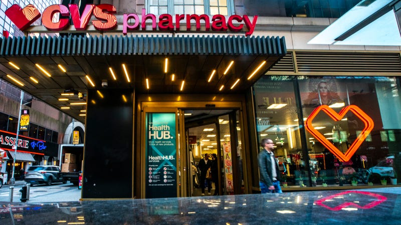 CVS announced staff reductions and store closures this year, but it still remains one of the country's largest corporations, occupying the number-six spot. Here, a CVS in Times Square on March 1, 2024.