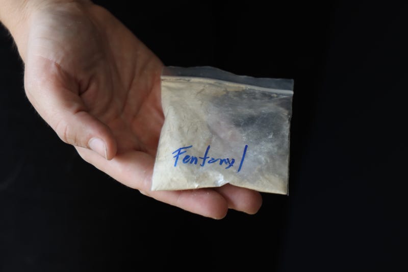 Small bag of Fentanyl powder