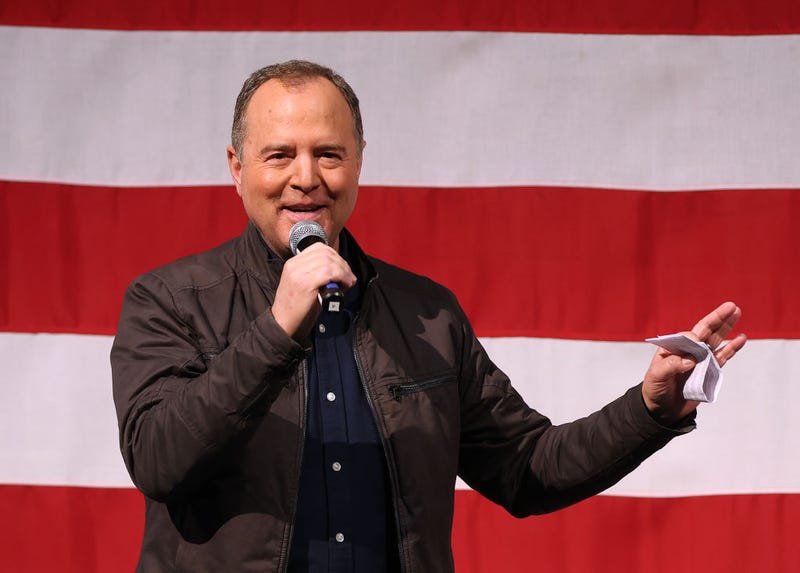 Democratic Senate candidate U.S. Rep. Adam Schiff (D-CA) speaks during a Get Out The Vote meet and greet at IATSE Local 80 on March 04, 2024 in Burbank, California.