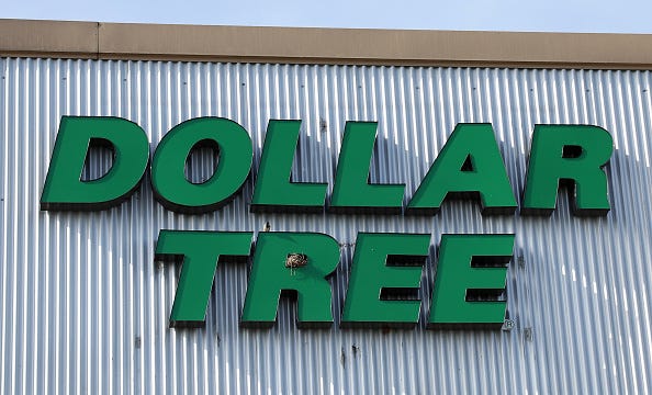 A sign is posted in front of a Dollar Tree store on March 13, 2024 in Rio Vista, California. Dollar Tree announced plans to close nearly 1,000 of its underperforming Family Dollar stores across the U.S. 