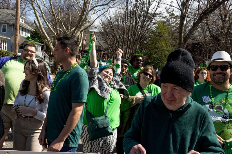 The Staten Island Pride Center, a community and activism center for the local LGBTQ+ community, marches in a second, inclusive Staten Island St Patrick's Day Parade on March 17, 2024, organized in defiance of an LGBTQ+ organization ban in the traditional parade. 