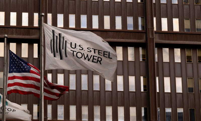 A general view of the exterior of the U.S. Steel Tower, headquarters of USX Steel, on March 20, 2024 in Pittsburgh, Pennsylvania.