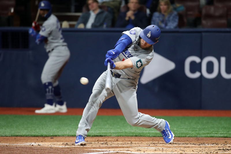 Shohei Ohtani #17 of the Los Angeles Dodgers grounds out in the 7th inning during the 2024 Seoul Series game between Los Angeles Dodgers and San Diego Padres at Gocheok Sky Dome on March 20, 2024 in Seoul, South Korea.