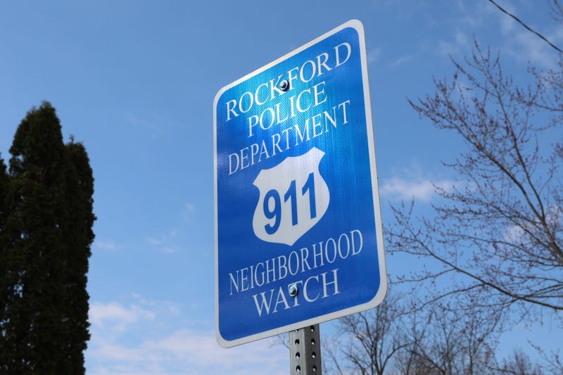 Rockford crime watch sign