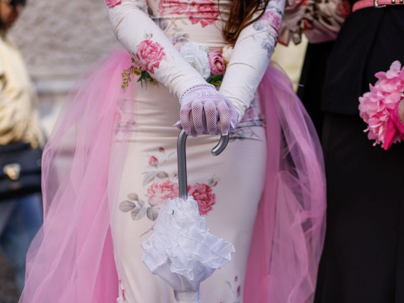 Participants of the Easter parade near Saint Patrick's Cathedral on March 31, 2024.