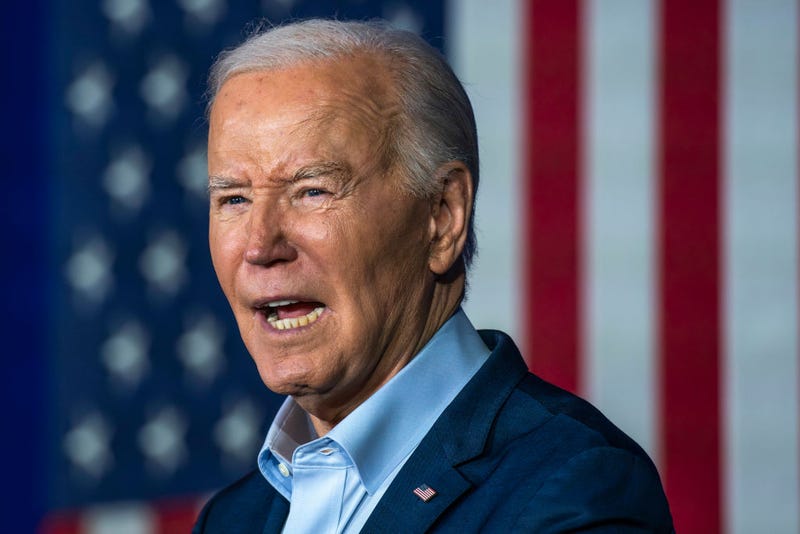 U.S. President Joe Biden gives his remarks during a campaign event for re-election on April 16, 2024 in Scranton, Pennsylvania. President Biden, who grew up in Scranton, will be in Pennsylvania for three straight days of election campaigning. (Photo by Eduardo Munoz Alvarez/Getty Images)