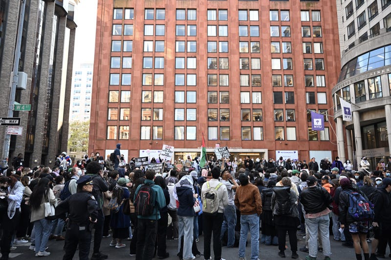 Students at New York University take part in a pro-Palestinian demonstration on April 22, 2024. The lawsuit was filed before widespread protests broke out on campuses in the spring
