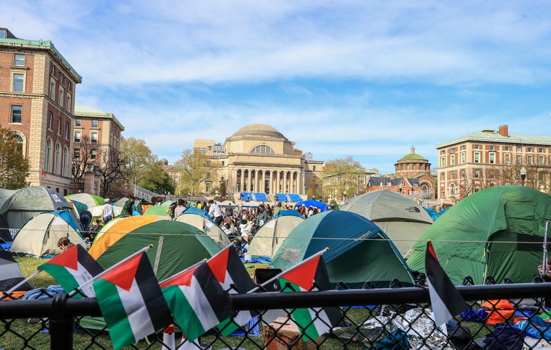 The "Gaza Solidarity Encampment" at Columbia University on April 23, 2024