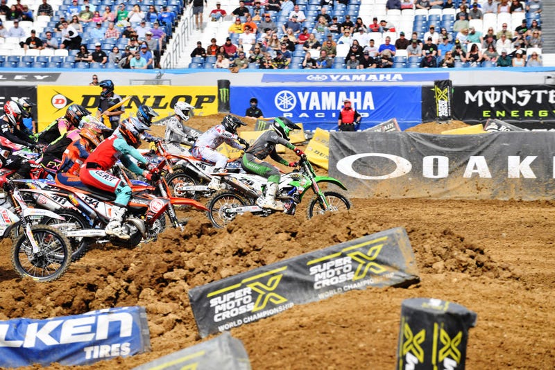 A view of the track at the Monster Energy Supercross Nashville VIP Event at Nissan Stadium