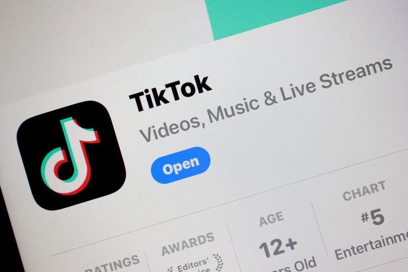 In this photo illustration, the TikTok app is displayed on an iPhone screen on April 24, 2024 in Miami, Florida.