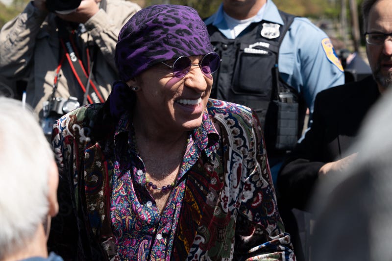 Stevie Van Zandt attends the Stevie and Billy Van Zandt Way street dedication on April 26, 2024 in Middletown, New Jersey.