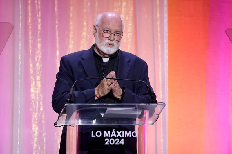 Father Greg Boyle, Founder, Homeboy Industries speaks on stage during Homeboy Industries' 2024 Lo Maximo Awards And Fundraising Gala at JW Marriott LA Live on April 27, 2024 in Los Angeles, California.