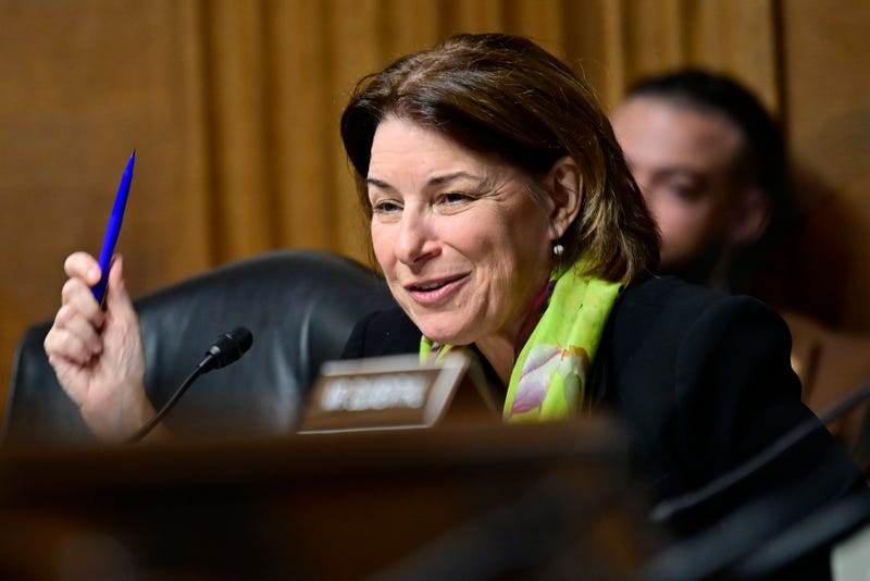 United States Senator, Amy Klobuchar speaks at Warner Music Group CEO Robert Kyncl and Singer/Actor FKA twigs Congressional Testimony – NO FAKES Act at Dirksen Senate Office Building on April 30, 2024 in Washington, DC. 