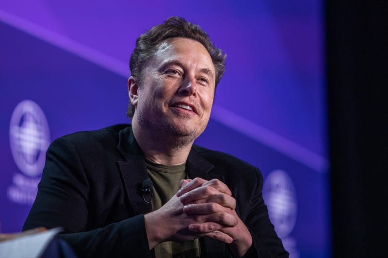 Elon Musk, co-founder of Tesla and SpaceX and owner of X Holdings Corp., speaks at the Milken Institute's Global Conference at the Beverly Hilton Hotel on May 6, 2024 in Beverly Hills, California.