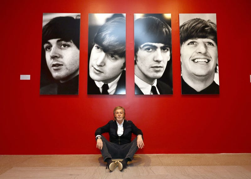 Paul McCartney visits "Paul McCartney Photographs 1963-64: Eyes of the Storm" at the Brooklyn Museum on April 29, 2024.