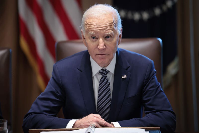 U.S. President Joe Biden delivers remarks while meeting with the Joint Chiefs and Combatant Commanders in the Cabinet Room of the White House May 15, 2024 in Washington, DC. 
