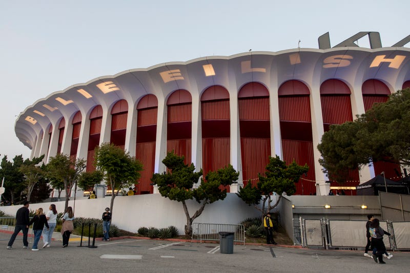 : A view of the atmosphere at the Forum at Billie Eilish's listening party for her new album "Hit Me Hard And Soft" at the Kia Forum on May 16, 2024 in Inglewood, California.