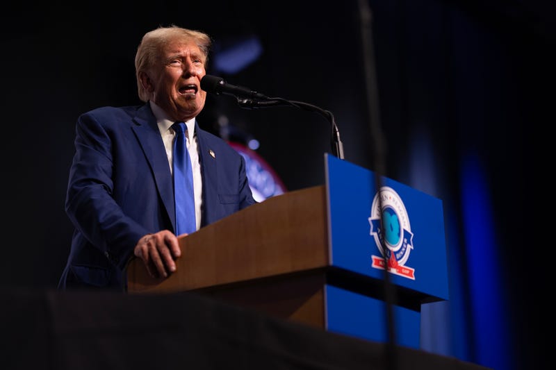Republican presidential candidate former President Donald Trump speaks to guests at the annual Lincoln Reagan Dinner hosted by the Minnesota Republican Party on May 17, 2024, in St. Paul, Minnesota.