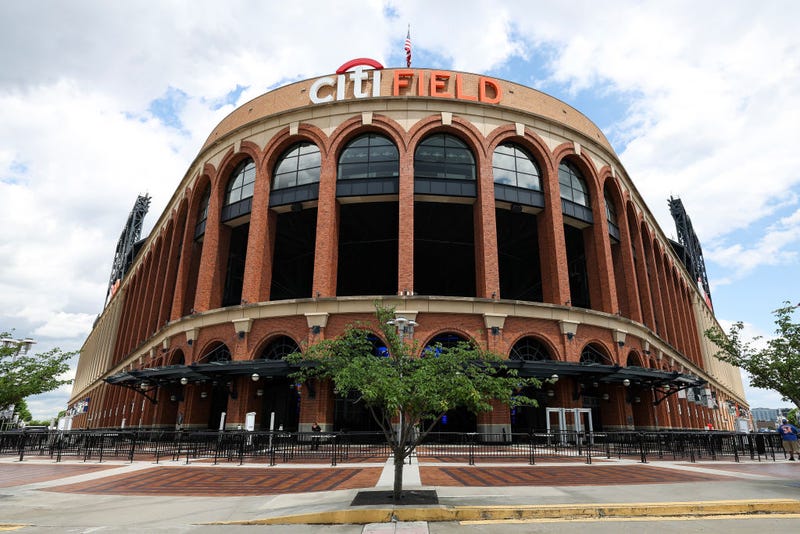 A general exterior view of Citi Field signage before the game between the New York Mets and the Los Angeles Dodgers on May 29, 2024
