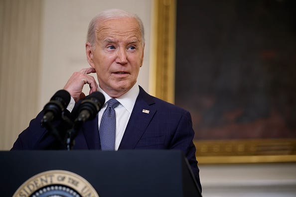U.S. President Joe Biden delivers remarks on former U.S. President Donald Trump’s guilty verdict in his hush-money trial before speaking on the Middle East at the White House on May 31, 2024 in Washington, DC.