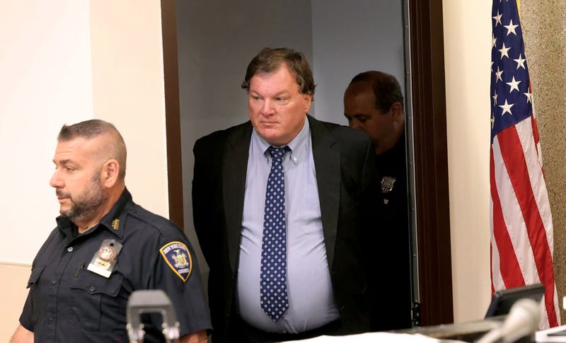 Alleged Gilgo serial killer Rex Heuermann appears in Suffolk County court on June 6, 2024 in Riverhead, New York. Heuermann has now been charged with the murder of two more women. Heuermann's arrest came more than a decade after the disappearance of four women whose bodies were found within a quarter mile of each other along remote Gilgo Beach on Long Island's South Shore. 