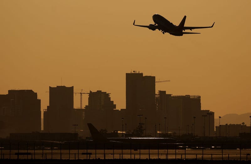 A plane takes off from Phoenix Sky Harbor International Airport on June 05, 2024 in Phoenix, Arizona.