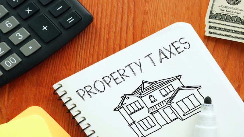 Property taxes are shown as the financial concept - stock photo