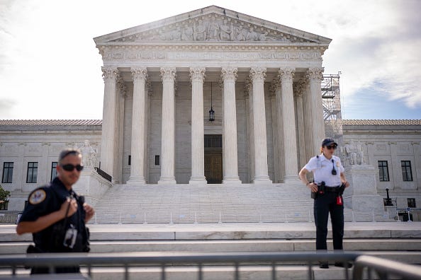 An exterior view of the Supreme Court on June 20, 2024 in Washington, DC. 
