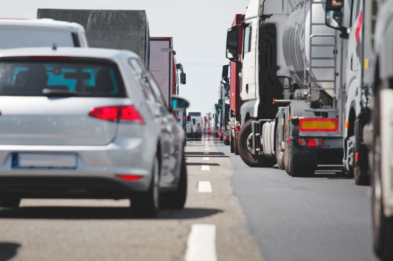 Traffic jam stock photo
