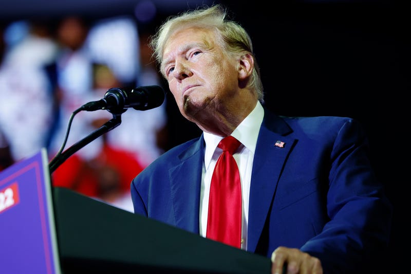 Republican presidential candidate, former U.S. President Donald Trump speaks at a campaign rally at the Liacouras Center on June 22, 2024 in Philadelphia, Pennsylvania. Earlier in the day. he delivered remarks at the Faith and Freedom Road to Majority conference in Washington DC.