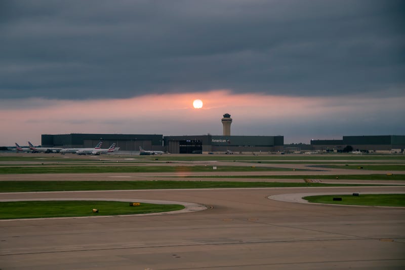 Clouds hang over DFW Airport