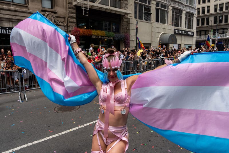 People participate in the New York City Pride March on June 30, 2024, in New York City.