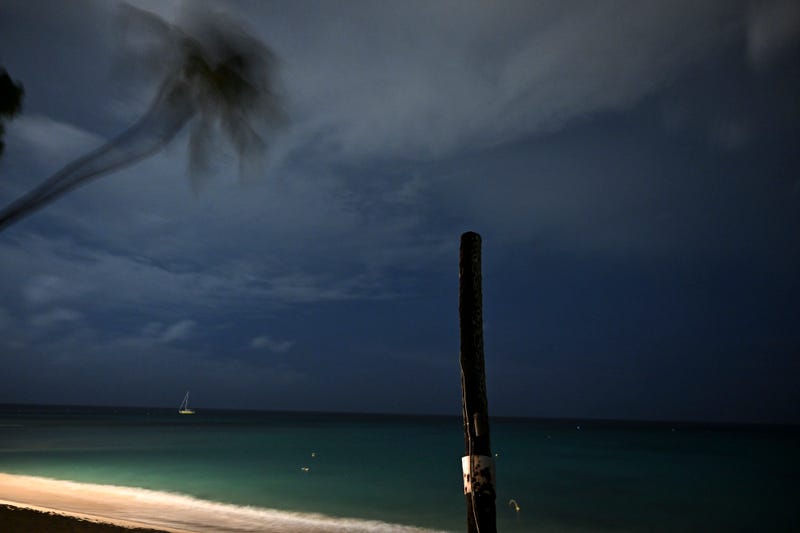 Hurricane Beryl approaches Bridgetown, Barbados