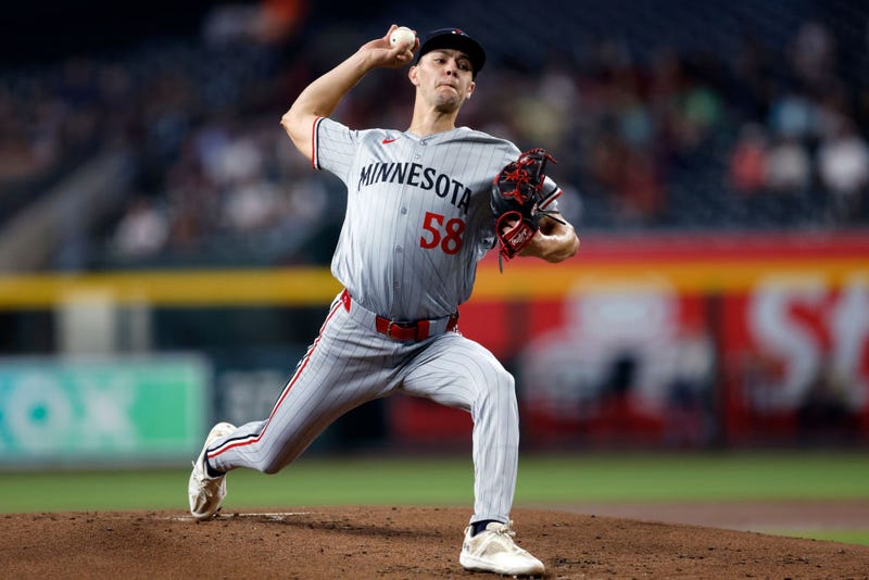 Starter David Festa #58 of the Minnesota Twins pitches during the first inning of his MLB debut against the Arizona Diamondbacks at Chase Field on June 27, 2024 in Phoenix, Arizona. 