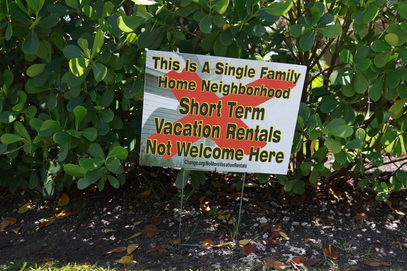 no short term rentals yard sign