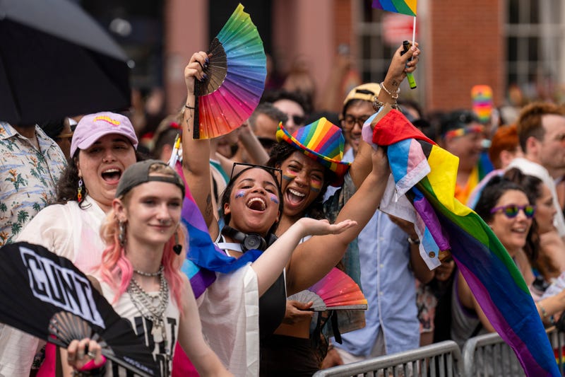People participate in the New York City Pride March on June 30, 2024