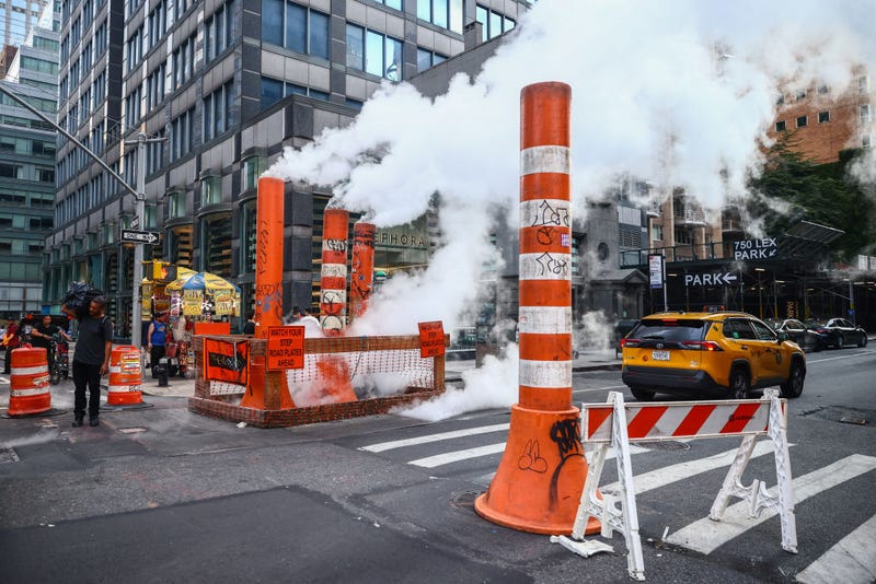 Steam vents in Manhattan on July 6, 2024. 