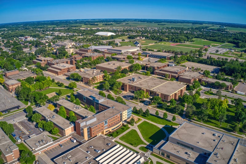Aerial View of Minnesota State University in Mankato.