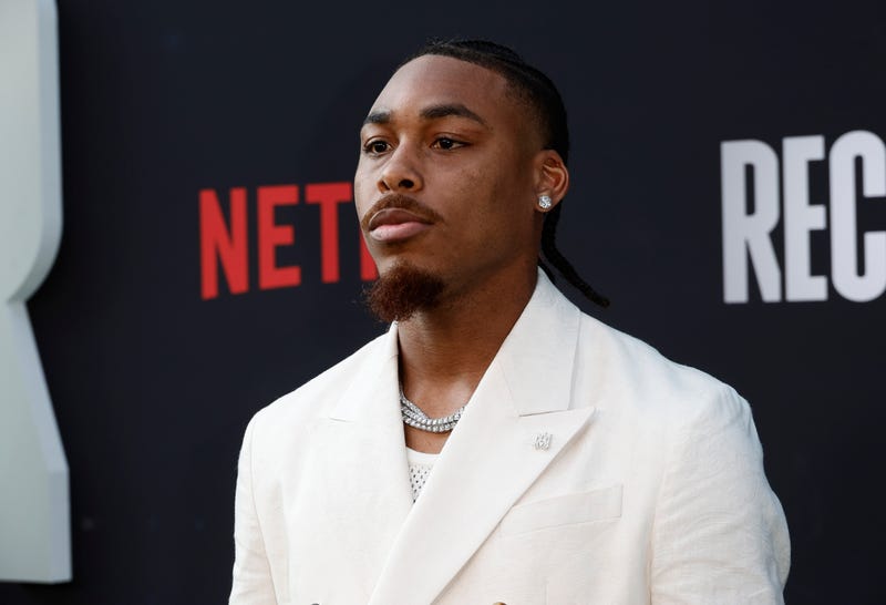 Justin Jefferson attends the Los Angeles Premiere of Netflix's series "Receiver" at Netflix Tudum Theater on July 09, 2024 in Los Angeles, California. 