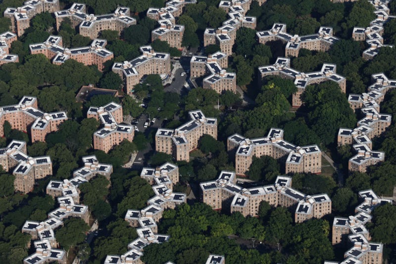 An aerial view of Astoria Houses in New York City on July 13, 2024.