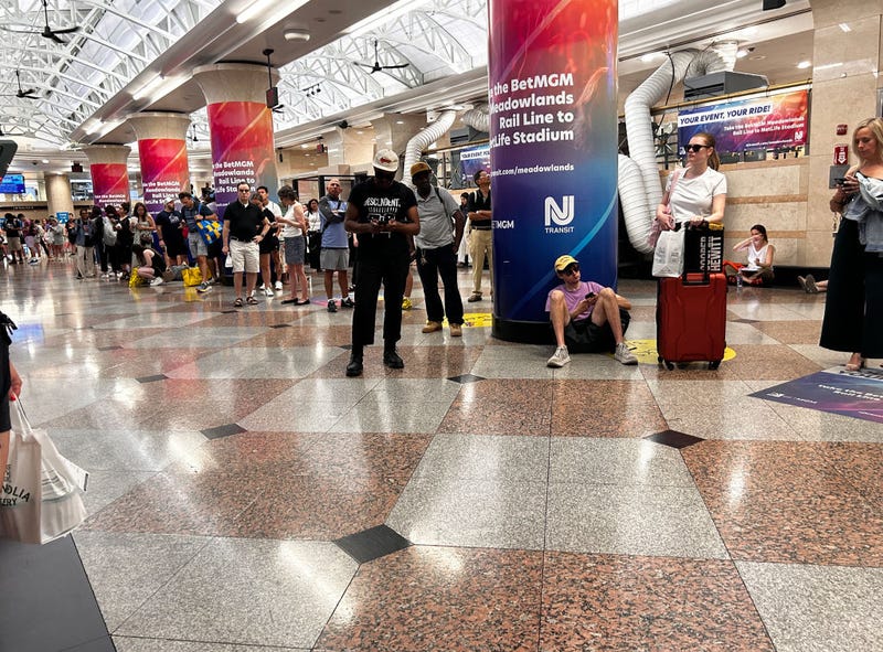 Waiting area for NJ Transit at Penn Station in Manhattan.
