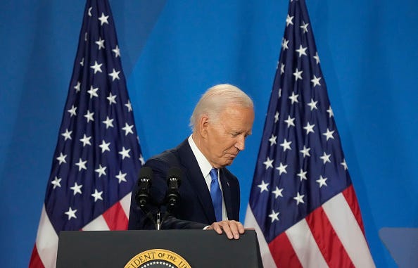 U.S. President Joe Biden holds news conference at the 2024 NATO Summit on July 11, 2024 in Washington, DC. 