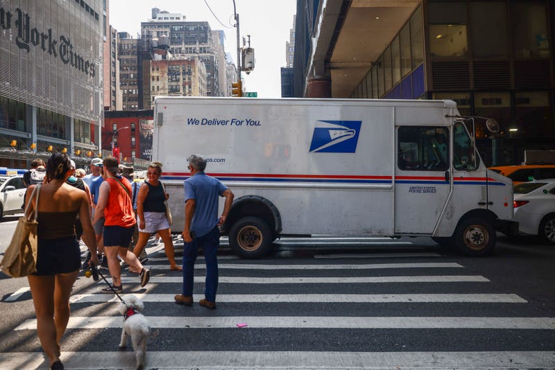 USPS van in Manhattan on July 16, 2024.