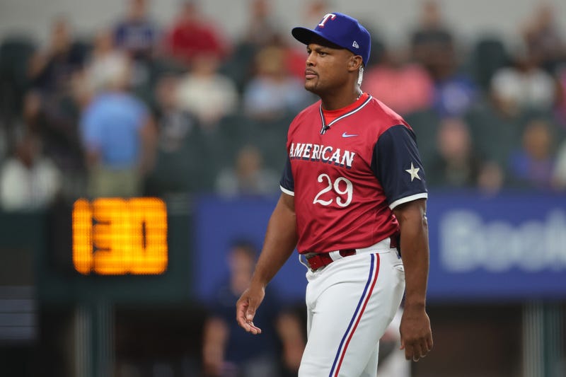 Manager Adrian Beltre of the American League walks off the field during the fourth inning of the All-Star Futures Game at Globe Life Field on July 13, 2024, in Arlington, Texas.