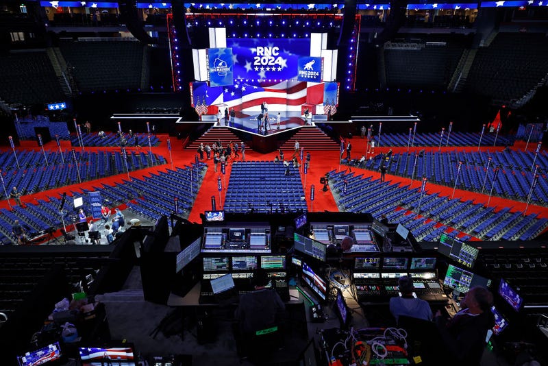 The Fiserv Forum is host to the Republican National Convention in Milwaukee, Wisconsin.