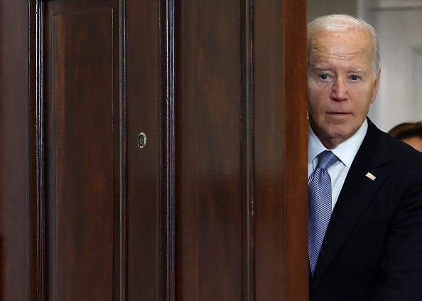 U.S. President Joe Biden arrives to deliver remarks on the assassination attempt on Republican presidential candidate former President Donald Trump, at the White House on July 14, 2024 in Washington, DC.