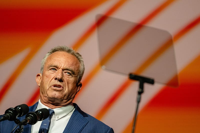 Independent presidential candidate Robert F. Kennedy Jr. gives a keynote speech during the Bitcoin 2024 conference at Music City Center on July 26, 2024, in Nashville, Tennessee.