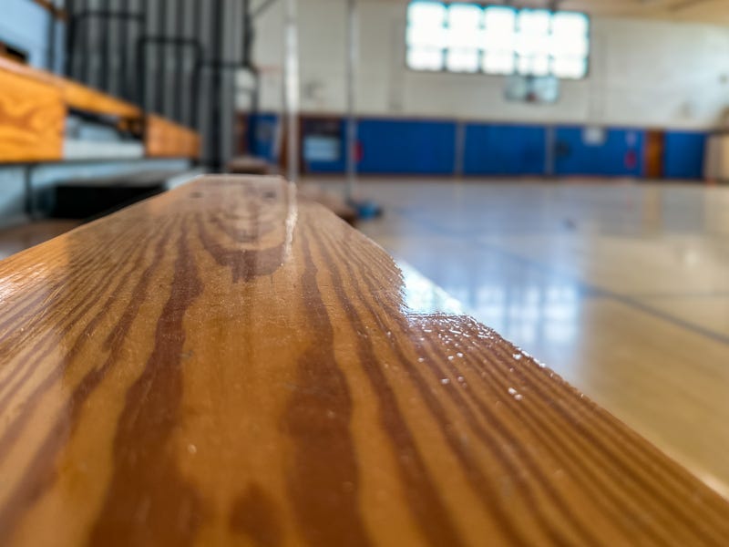 Empty high school gym