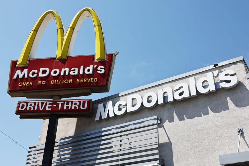 The McDonald's logo is displayed at a McDonald's restaurant