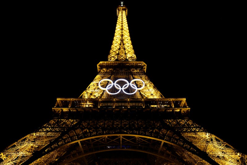 Olympic Rings on Eiffel Tower